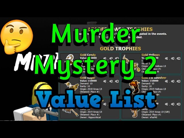 Nik Finally updated Mm2 values and put the new godly and Ancient :  r/MurderMystery2