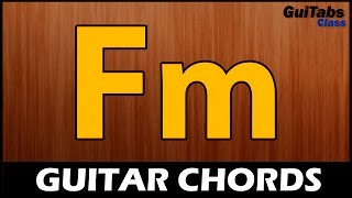 how to play f minor chord / cmo hacer el acorde fa menor
