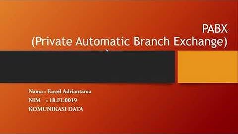 Komunikasi Data - PABX (Private Automatic Branch Exchange)