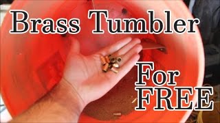 Make your own Brass Tumbler for FREE.  Concrete mixer not included. DIY, homemade, tumbling.