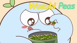 🤩Wasabi peas are too good! This is driving me crazy! 🤤#peas #wasabi #snacks【Little Munchy Puff】