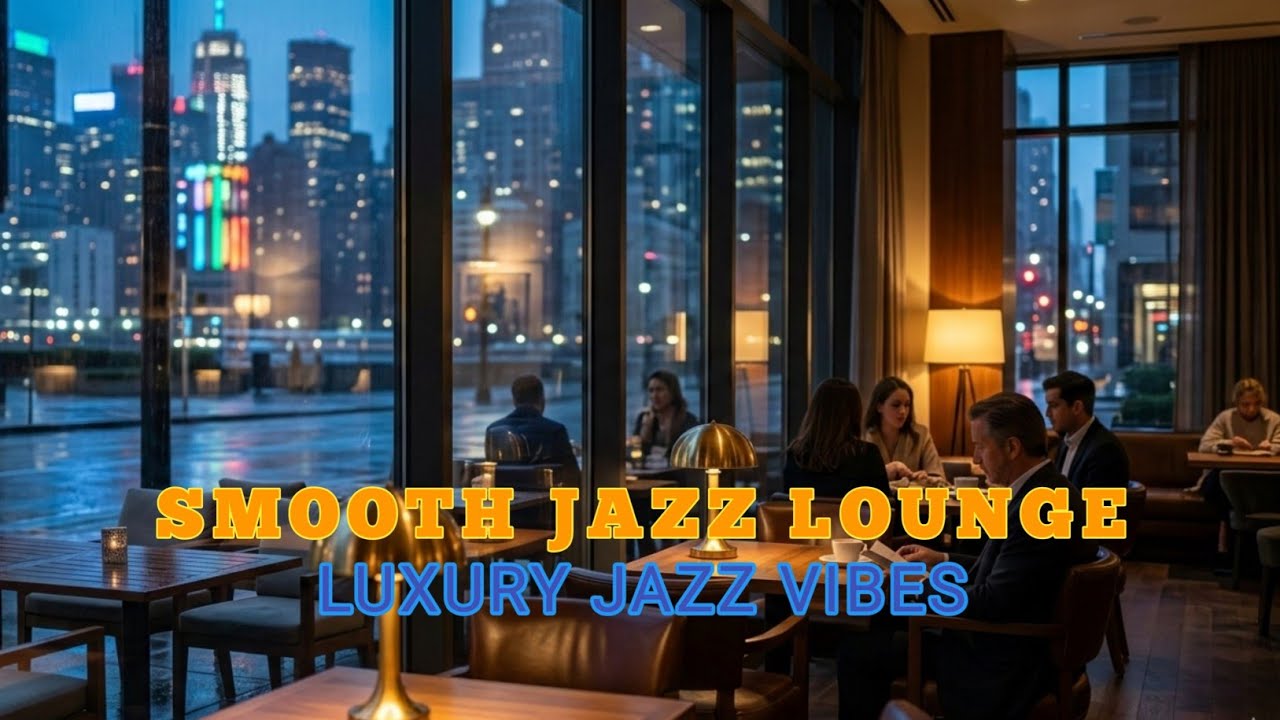 Smooth Jazz Lounge ☕ Relaxing Saxophone & Piano Music | New York Café Night Ambience