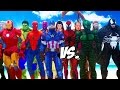 THE AVENGERS VS SPIDERMAN ENEMIES - VENOM, GREEN GOBLIN, CARNAGE, SCORPION, RHINO VS THE AVENGERS