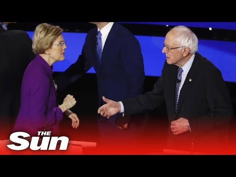 Elizabeth Warren refuses to shake hands with Bernie Sanders after 'woman President' debate row