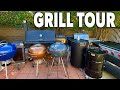 All Of My Grills & Smokers In One Video Tour - Offset, Pellet, Kettle, Flat Top, & More