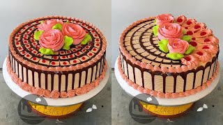 Tutorial Para Decorar Tortas Con Rosas Decorado De Tortas Con Rosas Y Ganache De Chocolate