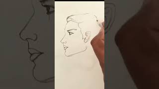 How To Draw Outline Boy Face With Pencil #shorts #drawing #youtubeshorts #art #artist