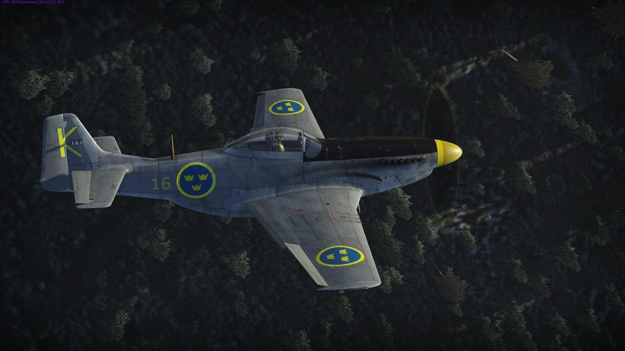 War Thunder Custom Skins P51 Swedish J26 Skin YouTube