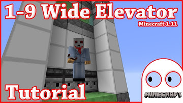 Tutorial:- 1- 9 Wide Observer Block Slime Elevator/Lift - Minecraft 1.11