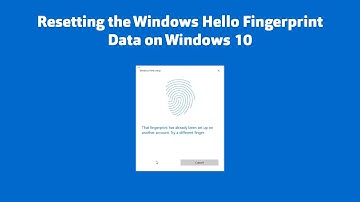 Resetting the Windows Hello Fingerprint Data on Windows 10