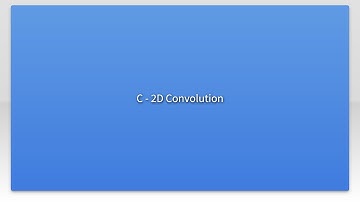 C - 2D Convolution