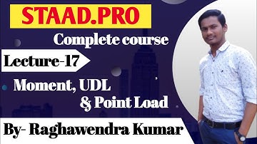 Lecture 17. UDL, moment & Point load together on a beam in hindi for biggners. #civildrawing