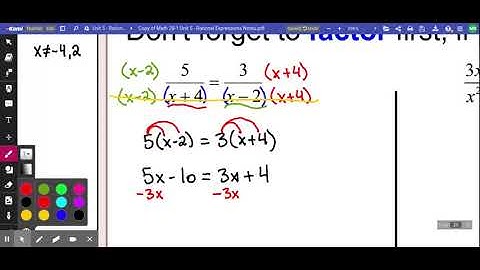 Math 20-1 Lesson 5.5 - Solving Rational Equations