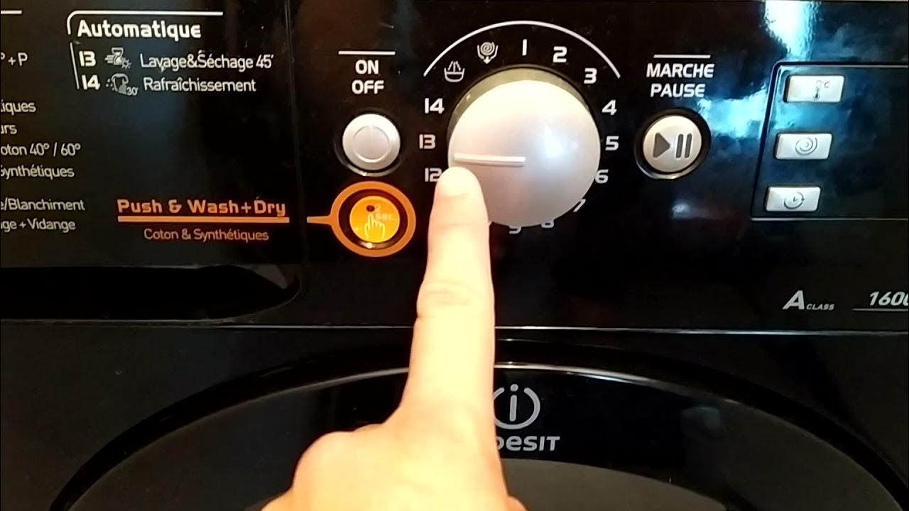 Le fonctionnement de la machine à laver le linge séchante. Cycles court et long. YouTube