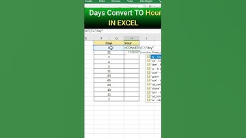 Days Convert to hour in Excel || how to convert one unit to another