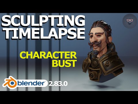 Blender 2.8 Sculpting Timelapse - Character Bust