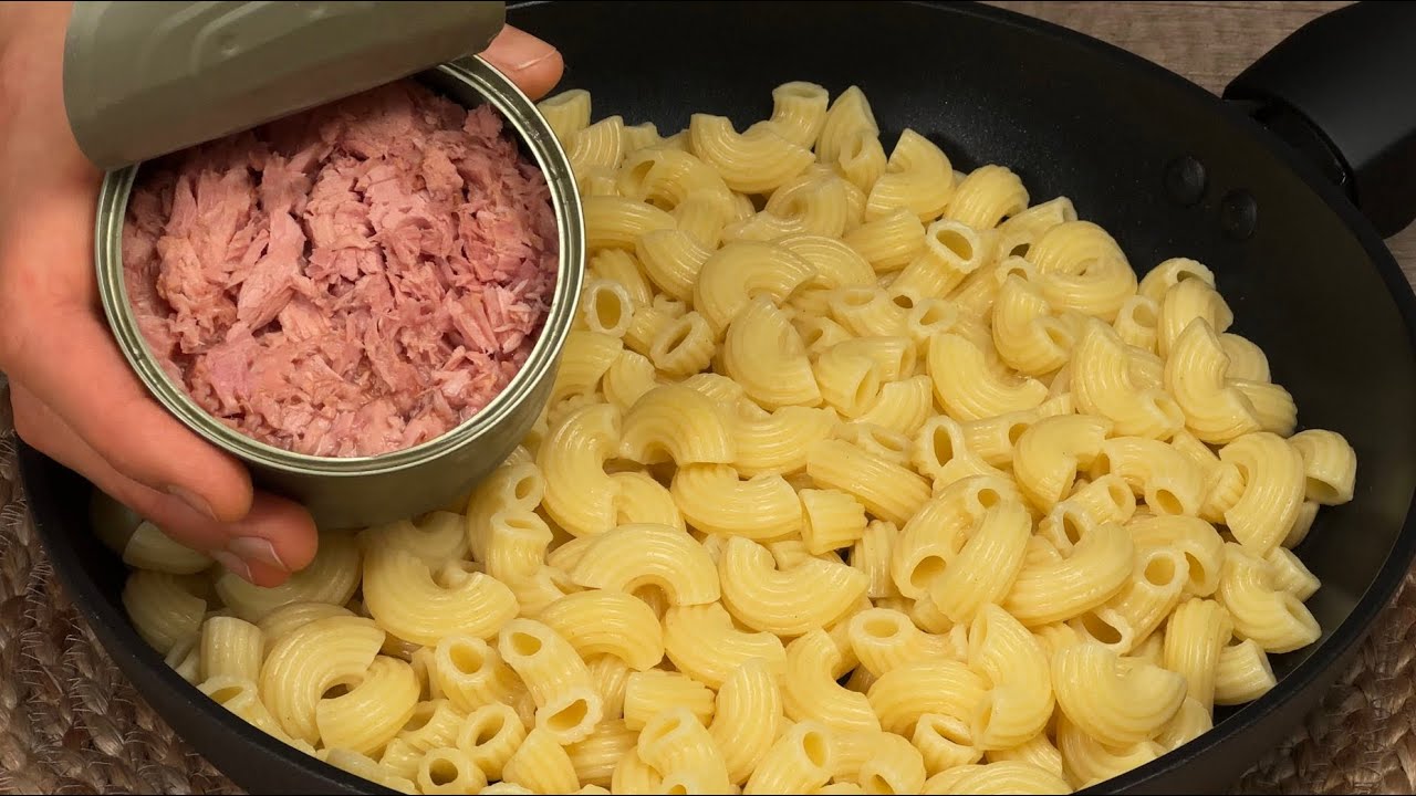 Thunfisch mit Nudeln mischen! Diesen Trick habe ich in einem schicken Restaurant gelernt!
