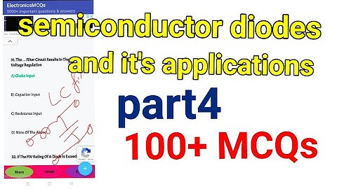 ( part 4)semiconductos diode MCQS (part4)🛑