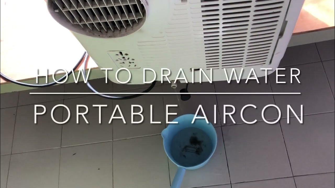 How to Drain water from Portable Aircon / Cleaning Portable Air