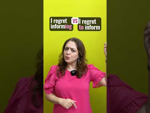 Regret to VS Regret Informing – 90% People Make This Common English Mistakes – Grammar Tips #esl