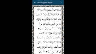 DOA ISTIGHFAR RAJAB