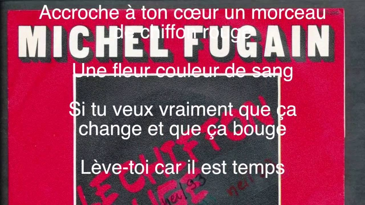 Le chiffon rouge Michel FUGAIN Paroles YouTube Le chiffon rouge Michel FUGAIN Paroles YouTube
