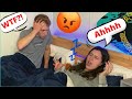مقلب الصراخ أثناء النوم على حبيبي مضحك للغاية