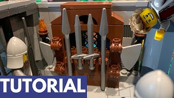 How to Build a LEGO Medieval Weapons Rack! LEGO Tutorial