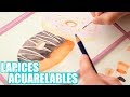 como pintar con lapices acuarelables