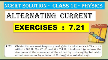 NCERT SOLUTION | CLASS 12 PHYSICS | EXERCISES 7.21 | ALTERNATING CURRENT | IN  TAMIL | CBSE SOLUTION