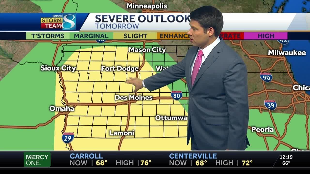 Severe storm chances extend into Saturday - YouTube