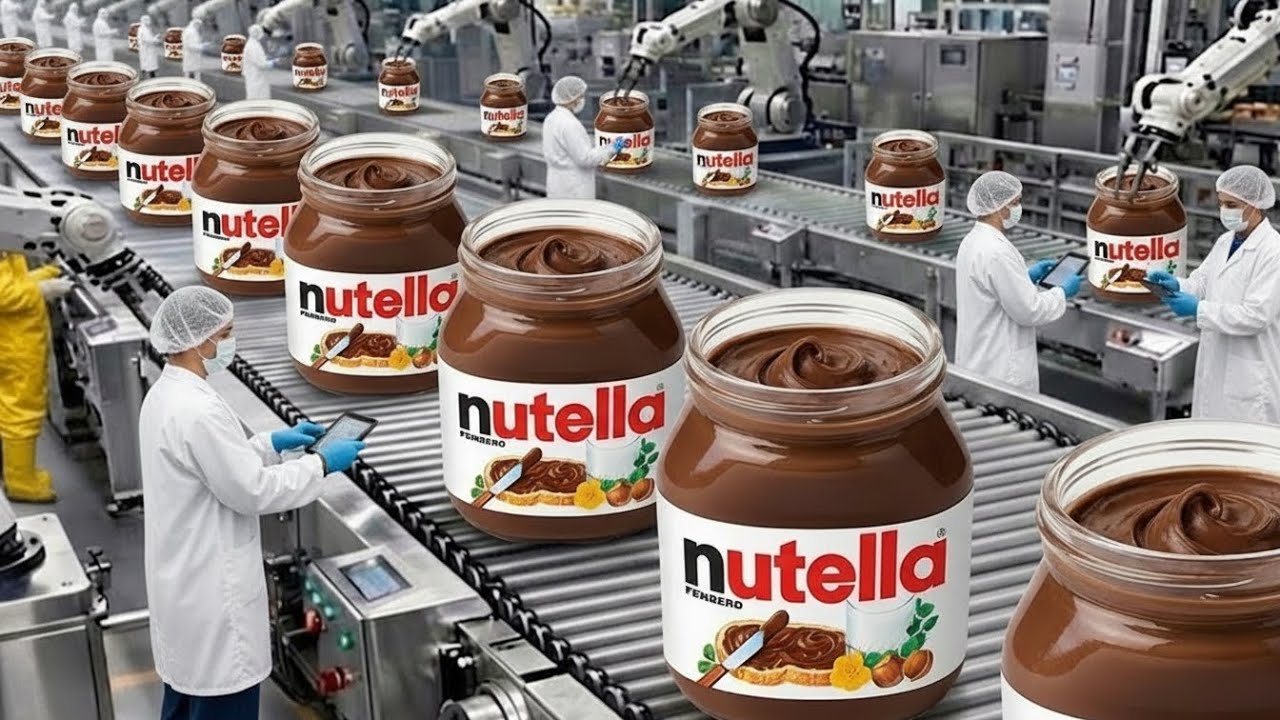 Inside a Nutella Processing: From Raw Hazelnuts to Chocolate Hazelnut Spread (Complete Process)
