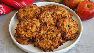 4 INGREDIENT Apple and Oats Cookies Recipe! Apple and Oatmeal Cookies