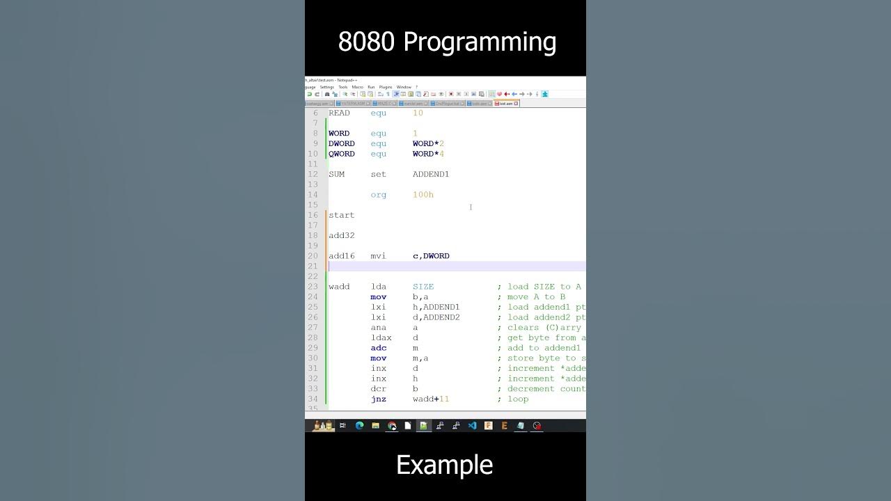 8080 Assembly Programming Tutorial: HOW TO PROGRAM #shorts #programming ...