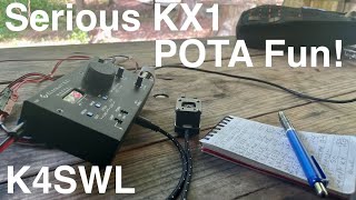 Breaking in my NewToMe Elecraft KX1 during a POTA activation!
