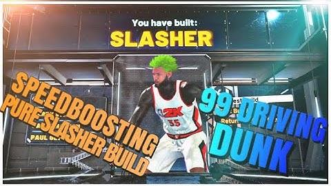 THE BEST SPEEDBOOSTING PURE SLASHER BUILD ON NBA2K20 99 CONTACT DUNK BEST BADGES AND ANIMATIONS 😱