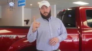 Justin Newlon (product specialist) explaining the work benefits of a F-series pick up