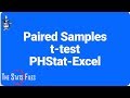 8.3.10 Paired Sample Hypothesis Test with Raw Data using PhStat and Excel