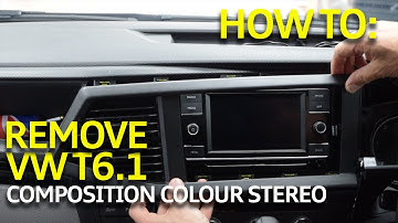 Hoe verwijder je de compositiekleurenstereo uit een VW Transporter T6.1?