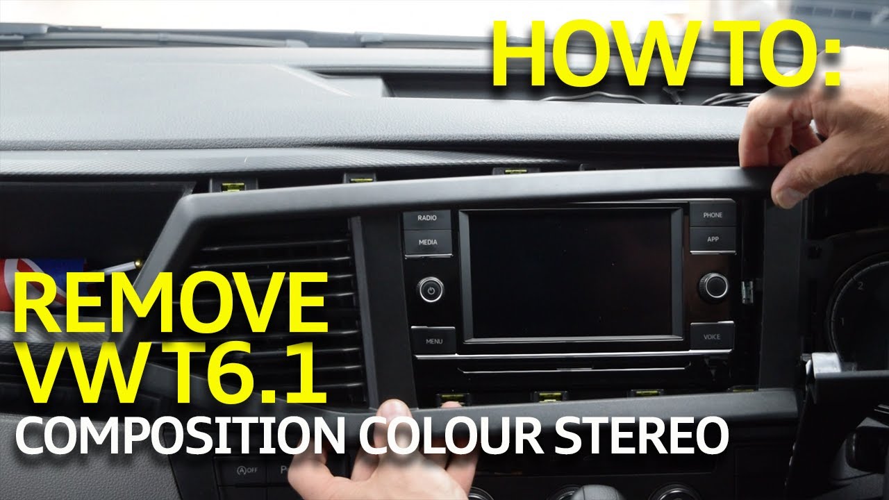 How To Remove The Composition Colour Stereo From VW Transporter  -  YouTube