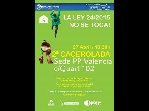 CACEROLAPAH en sede PP de Valencia