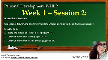 Week 1 Session 2 Personal Development