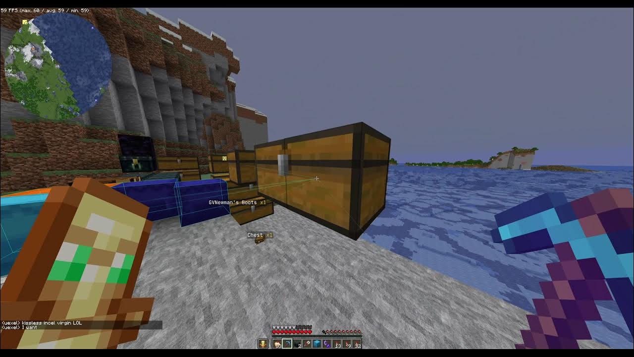 2b2t Extended Render Distance (FOUND DUPE STASH) YouTube