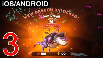 Hungry Dragon - UNLOCK NEW DRAGON & SKIN - iOS/Android Walkthrough Part 3