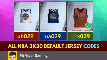 ALL NBA 2K20 - DEFAULT JERSEY CODES (HOME, AWAY & ALTERNATE)