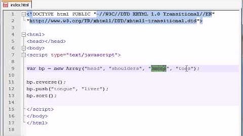 Beginner JavaScript Tutorial - 32 - reverse, push, sort
