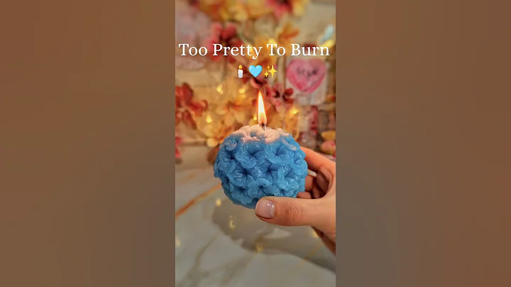 Too Pretty Candle to Burn 🩵#craft #creative #candle #candlemaking #candles #shortvideo #shorts #diy