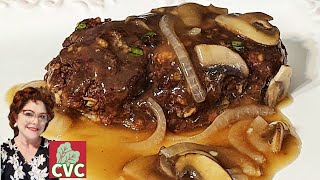 Old Fashioned Salisbury Steak &amp; Gravy - Mama&#39;s Southern Cooking
