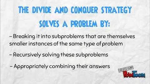 DIVIDE AND CONQUER STRATEGIES ALGORITHM