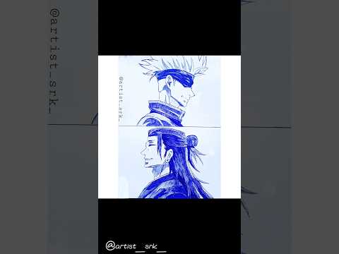 Gojo X Geto🤞😎#shorts #gojo #getosuguru #jujutsukaisen #sketch #art #drawing @artistSRK